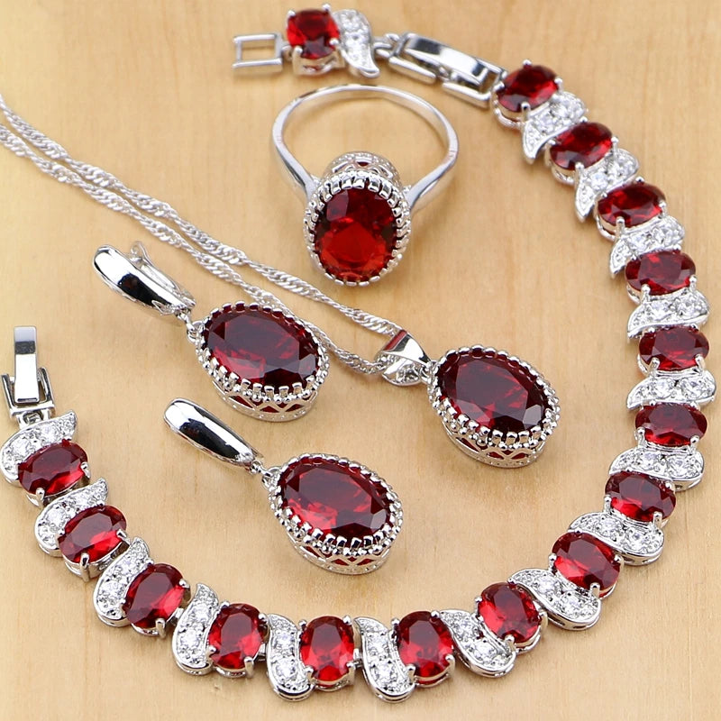 Conjunto de joyas de plata 925 Natural para mujer, pendie...