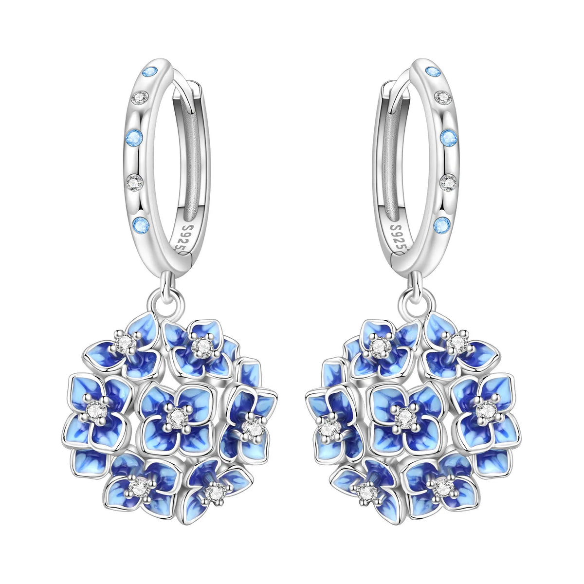 Orstarry Original Plata de Ley 925 pendientes de flor de ...
