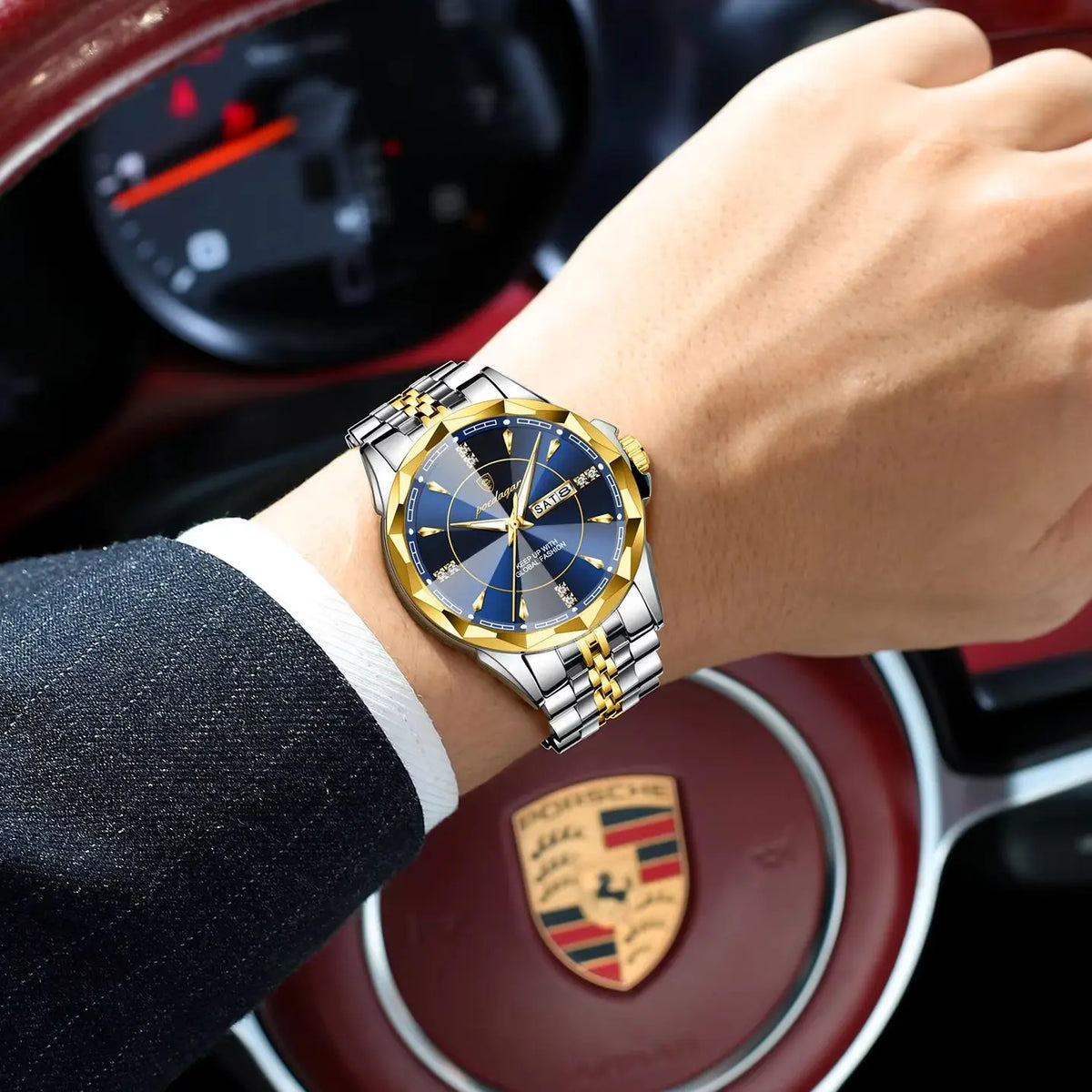 Reloj de Pulsera POEDAGAR para Hombre de Negocios, Resist...