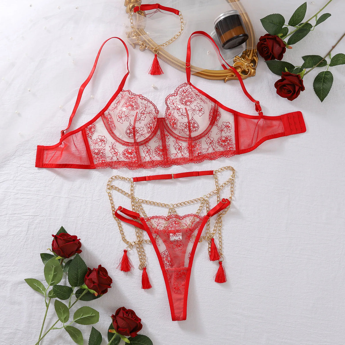 Babydoll de malla para mujer, lencería, ropa de dormir er...