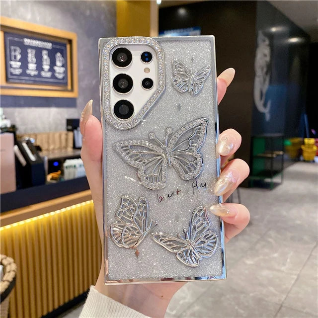 Samsung Galaxy S25 Ultra luxury rhinestone case with shiny, decorative design by Corporación Turística.