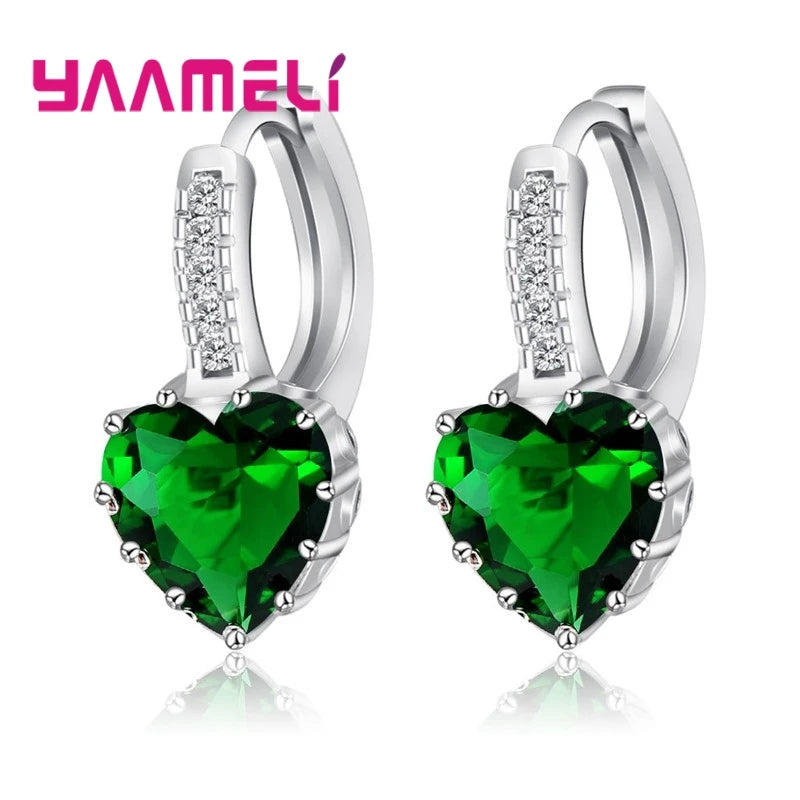 YAAMELI-pendientes de aro de circonita cúbica para mujer,...