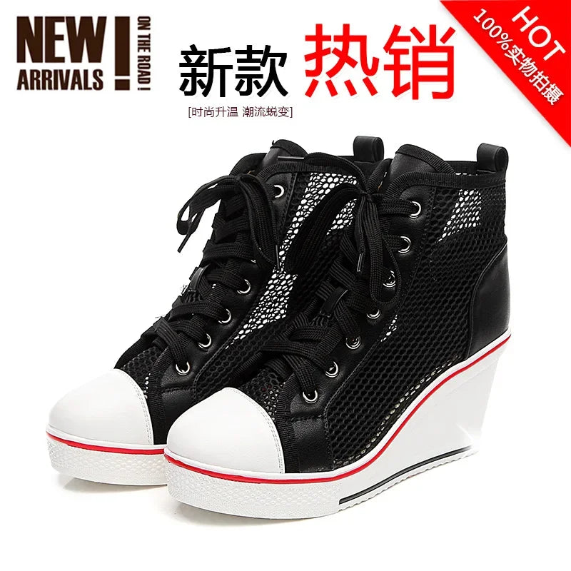 Sandalias de cuña con plataforma de 8 cm para mujer, con ...