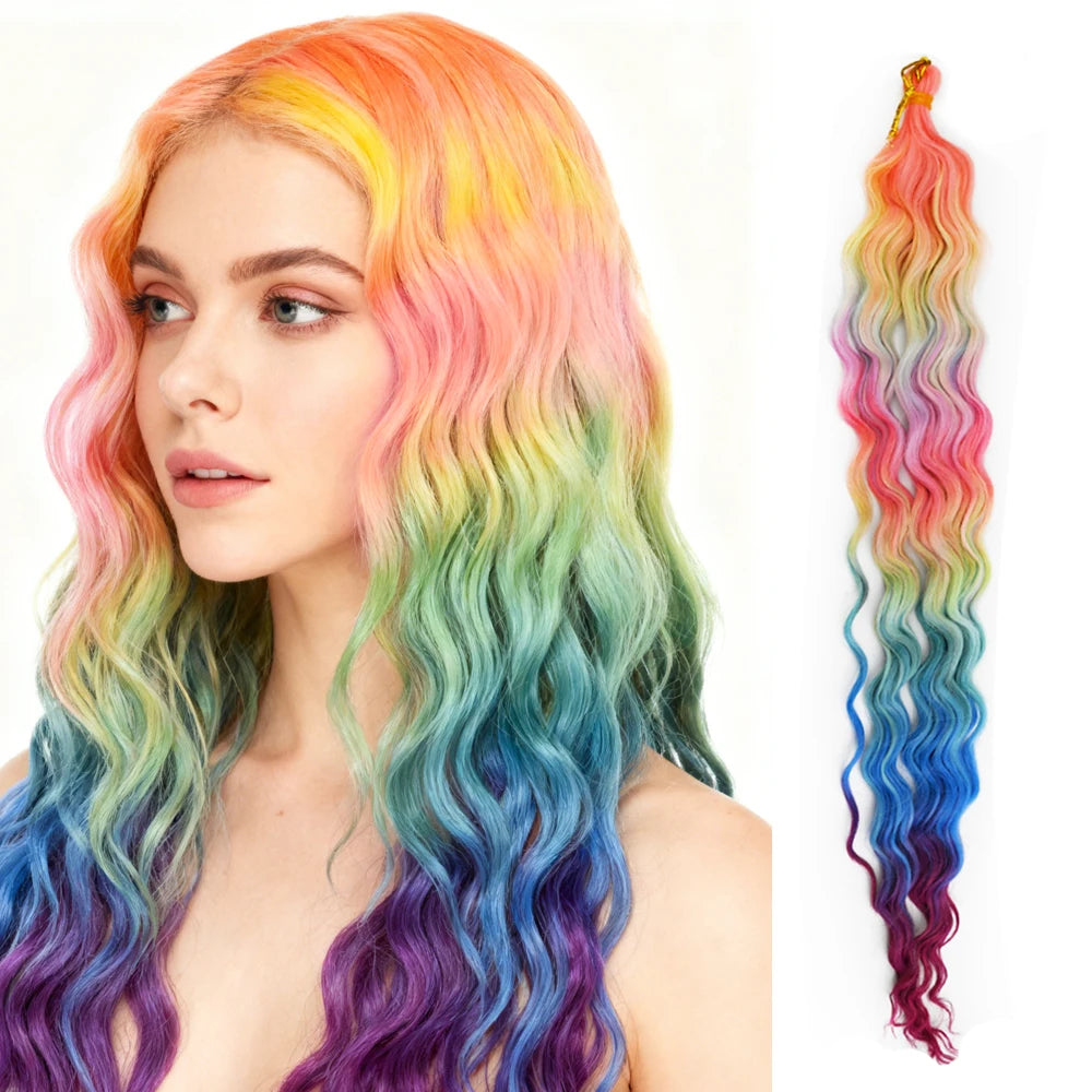 Extensiones de Cabello Sintético Ondulado Tipo Water Wave...