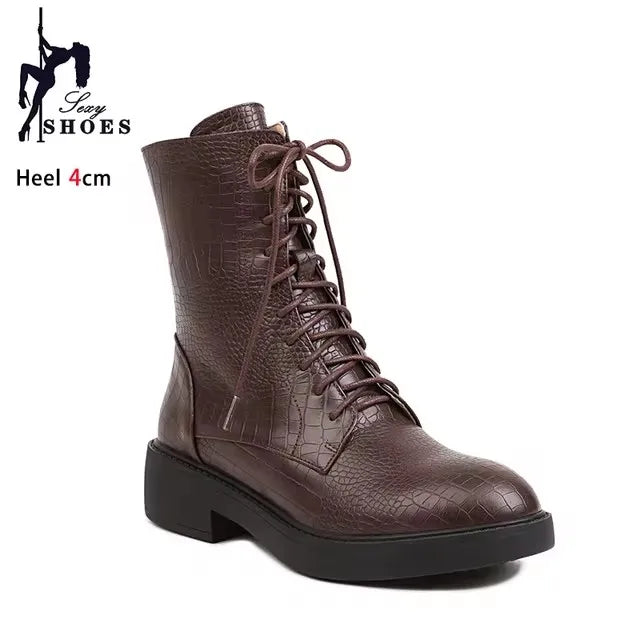 Nuevas Botas para mujer con cremallera lateral, Botas cor...