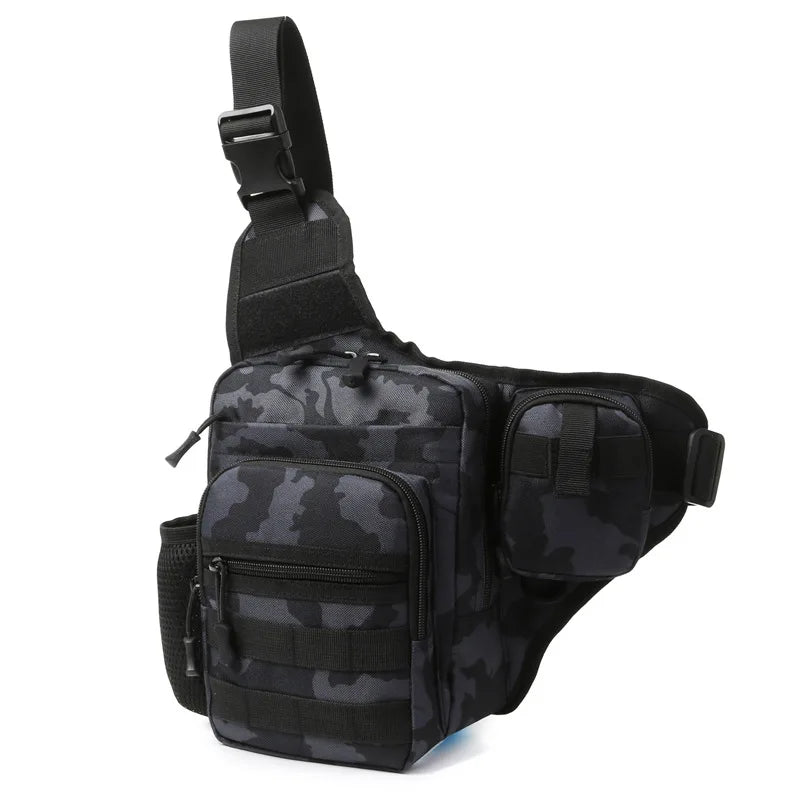 Riñonera táctica Molle para hombre, bolsa de pecho para a...