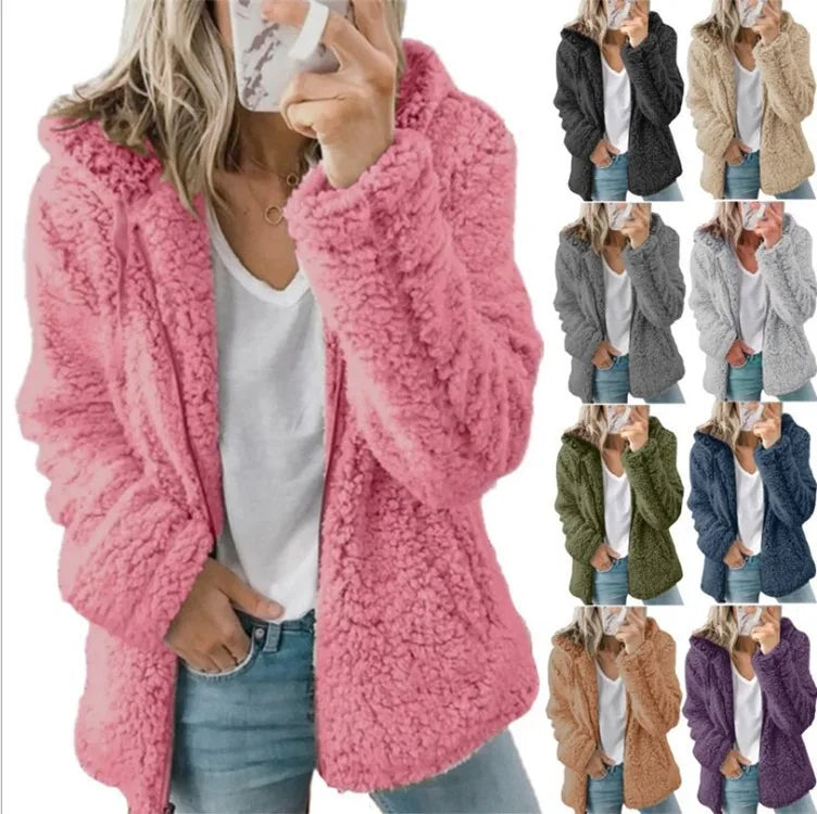 Chaqueta con capucha de Tweed de terciopelo para mujer, T...