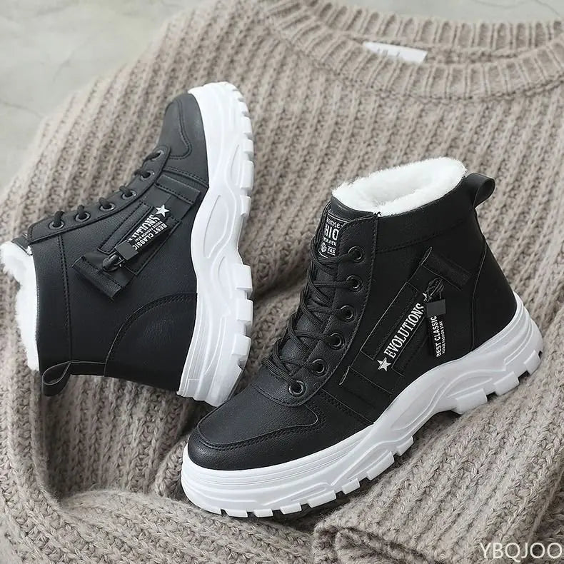 Zapatos de invierno para mujer, zapatillas con cordones, ...