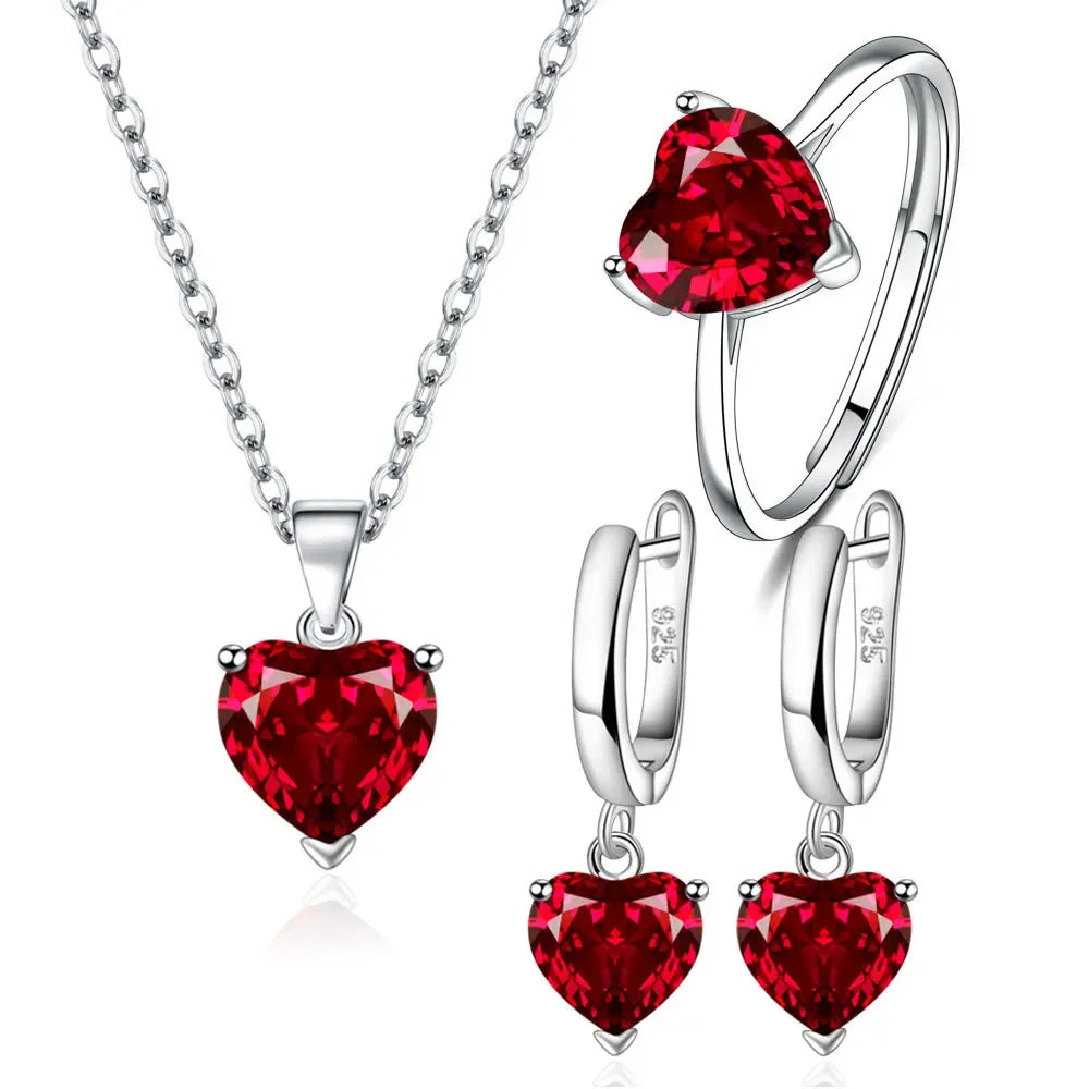 SAIYE-Conjunto de joyería de plata de ley 925 para mujer,...
