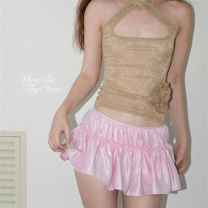 Falda Elegante con Volantes para Mujer, Moda Verano Y2K, ...