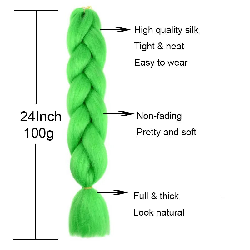 Cabello trenzado sintético ombré de 24 pulgadas, 1 paquet...