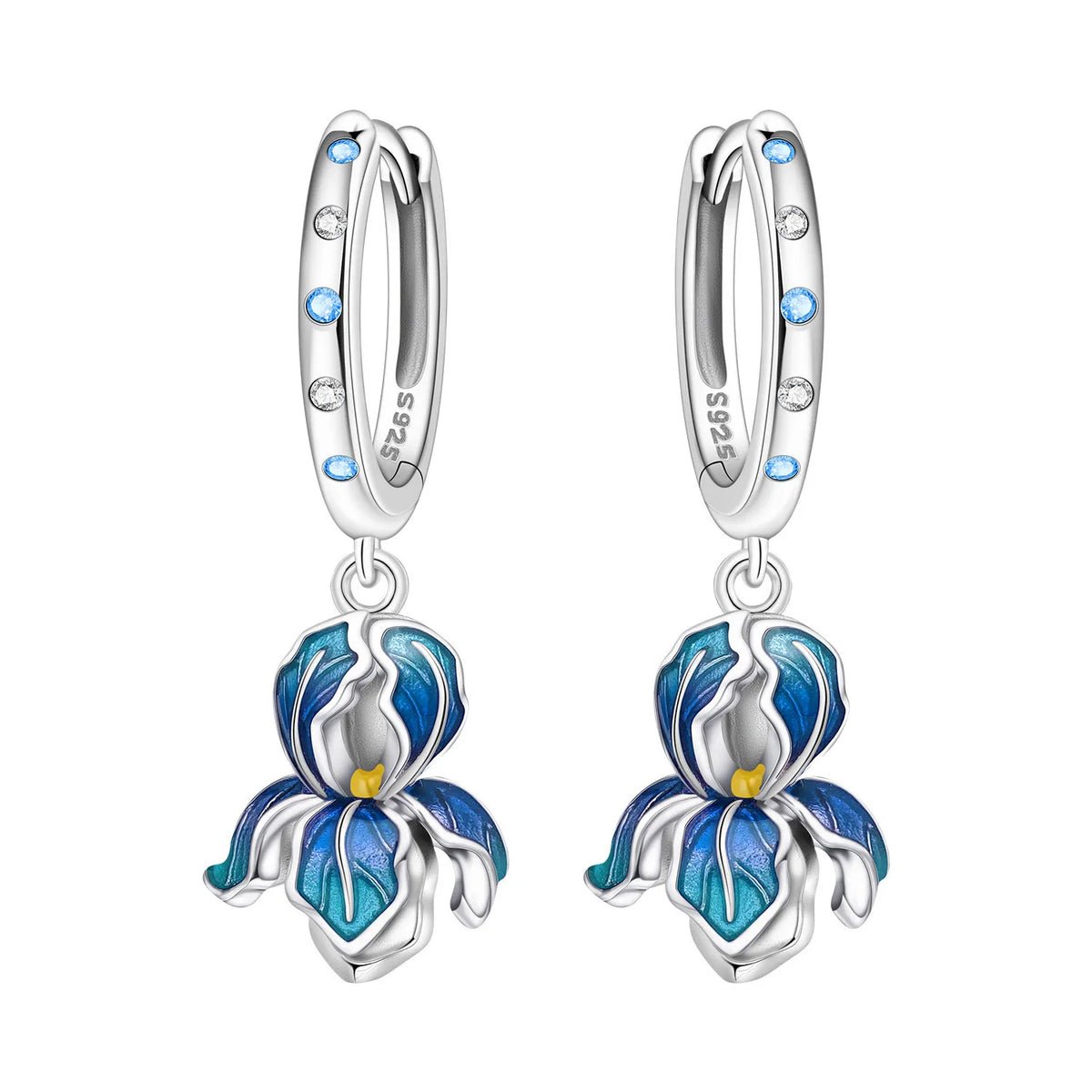 Orstarry Original Plata de Ley 925 pendientes de flor de ...