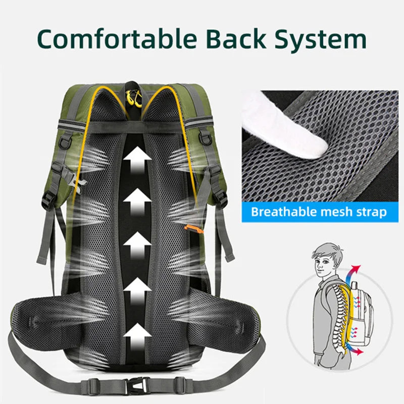 Mochila de viaje de 50L para acampar, bolsa grande para s...