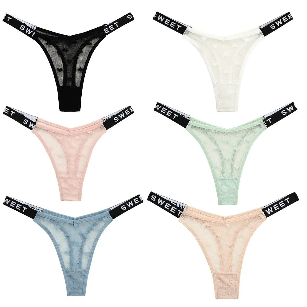 Cotton heart mesh thong from Corporación Turística, seamless design, comfortable and stylish for everyday wear.