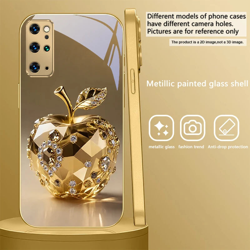 Golden dolphin phone case for Samsung Galaxy S20 FE, S21 Plus, S22, and S23 from Corporación Turística, featuring a detailed dolphin design.