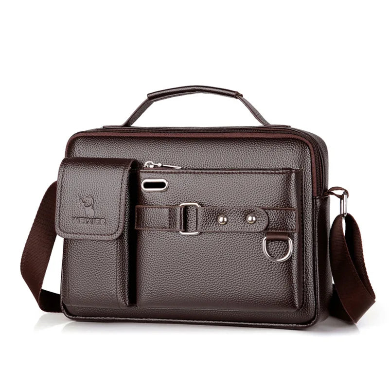 Bolso de hombro para hombre, bandolera de cuero de PU, bo...