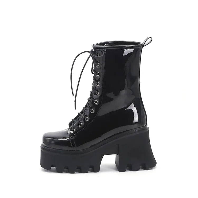 LeShion of Chanmeb, botas góticas Punk para mujer, botas ...
