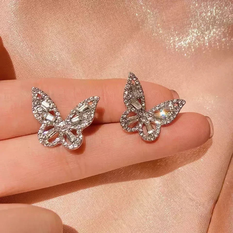 Nuevos pendientes cuadrados de circonita de cristal marró...