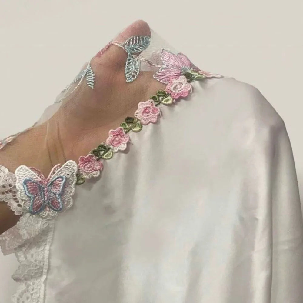 Camisón de encaje fino con lazo para mujer, vestido de pi...