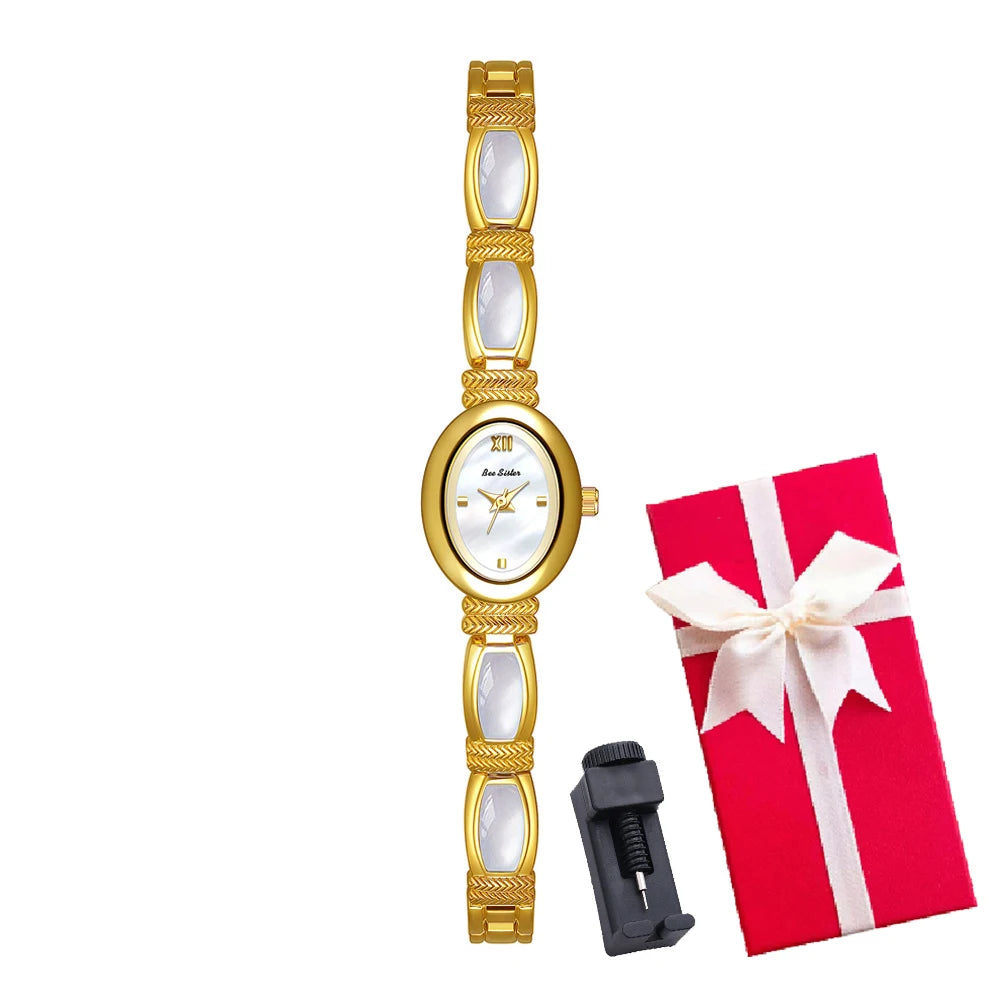 Relojes de pulsera con esfera ovalada para mujer, relojes...