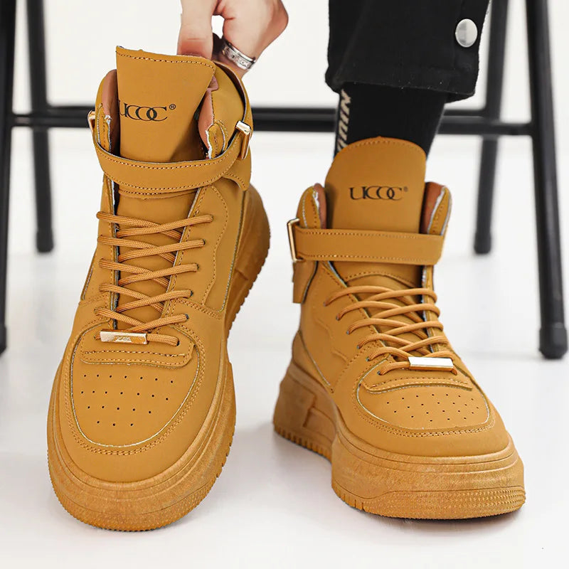 Zapatillas altas ligeras de lujo para hombre, moda de oto...