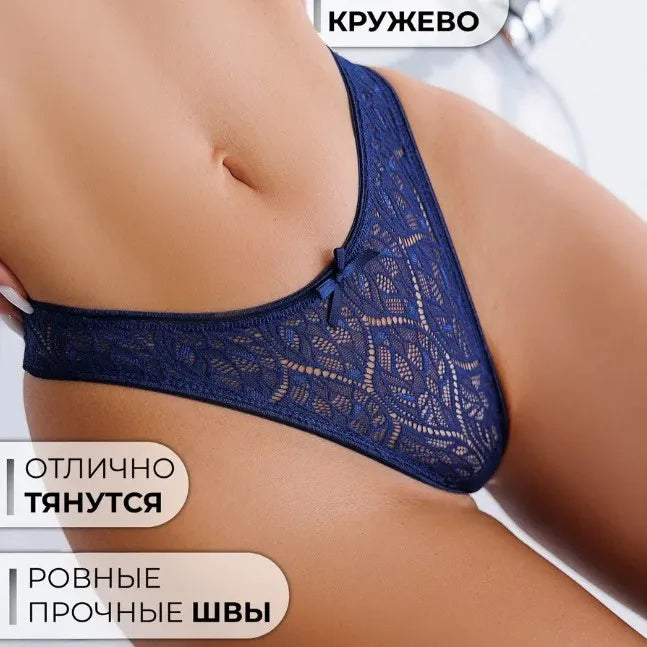 Lingerie tanga de encaje sexy para mujer, estilo europeo y americano, en color negro, con detalles delicados y ajustados.
