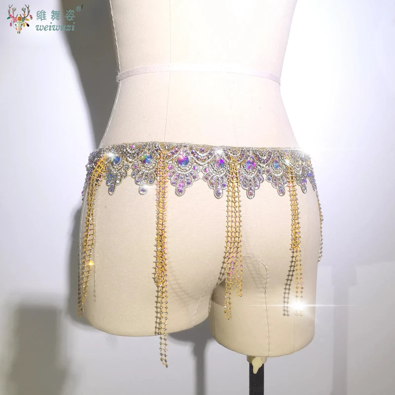 Cinturones de actuación de danza del vientre para mujer, ...