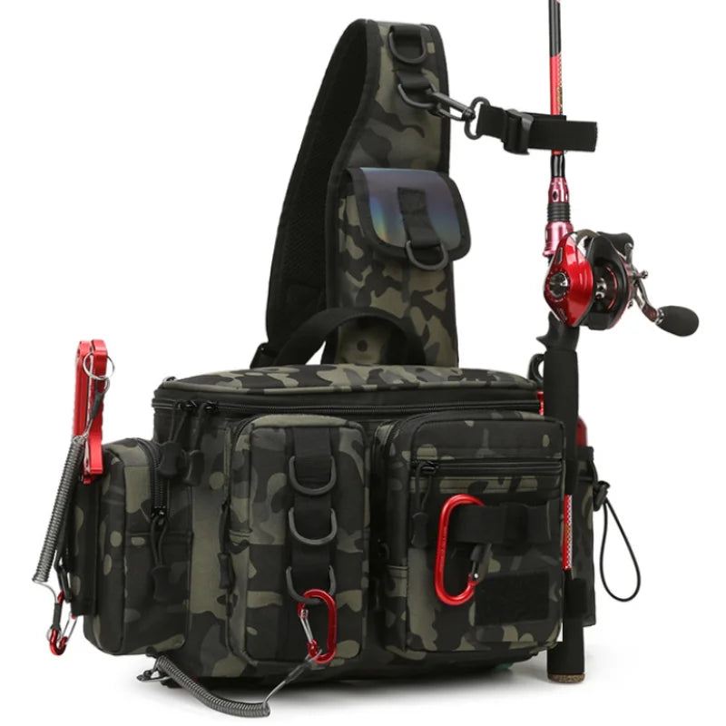Mochila de Viaje para Camping, Bolsa de Pesca con Soporte...