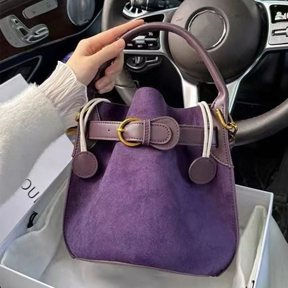 Bolso de lujo versátil de PU, bolso de cubo de gran capac...