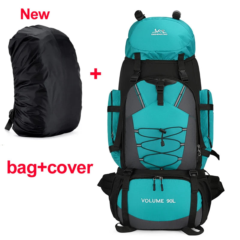 Mochila impermeable de 90L para hombre, bolsa de gran cap...