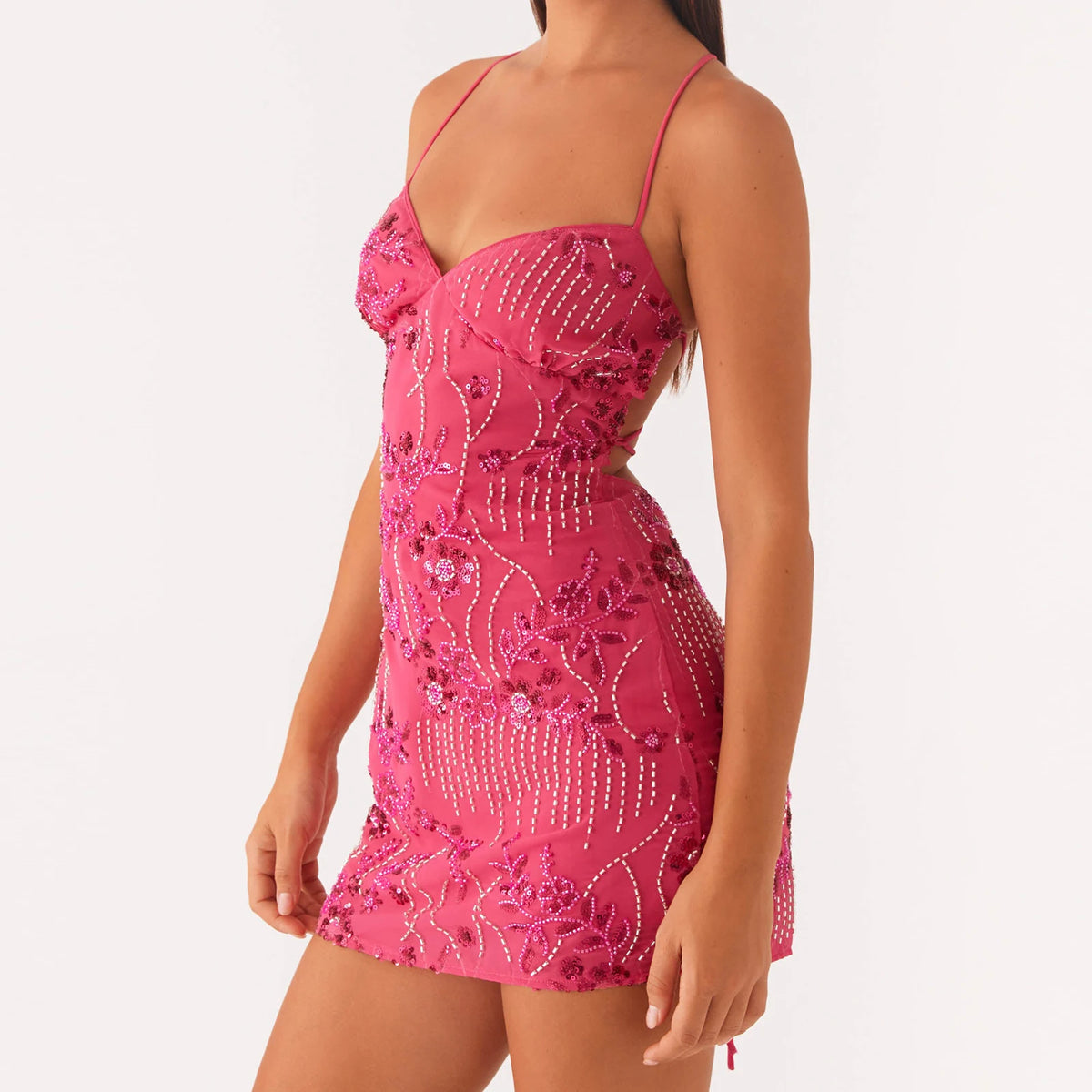 Minivestido Sexy con lentejuelas brillantes para mujer, v...