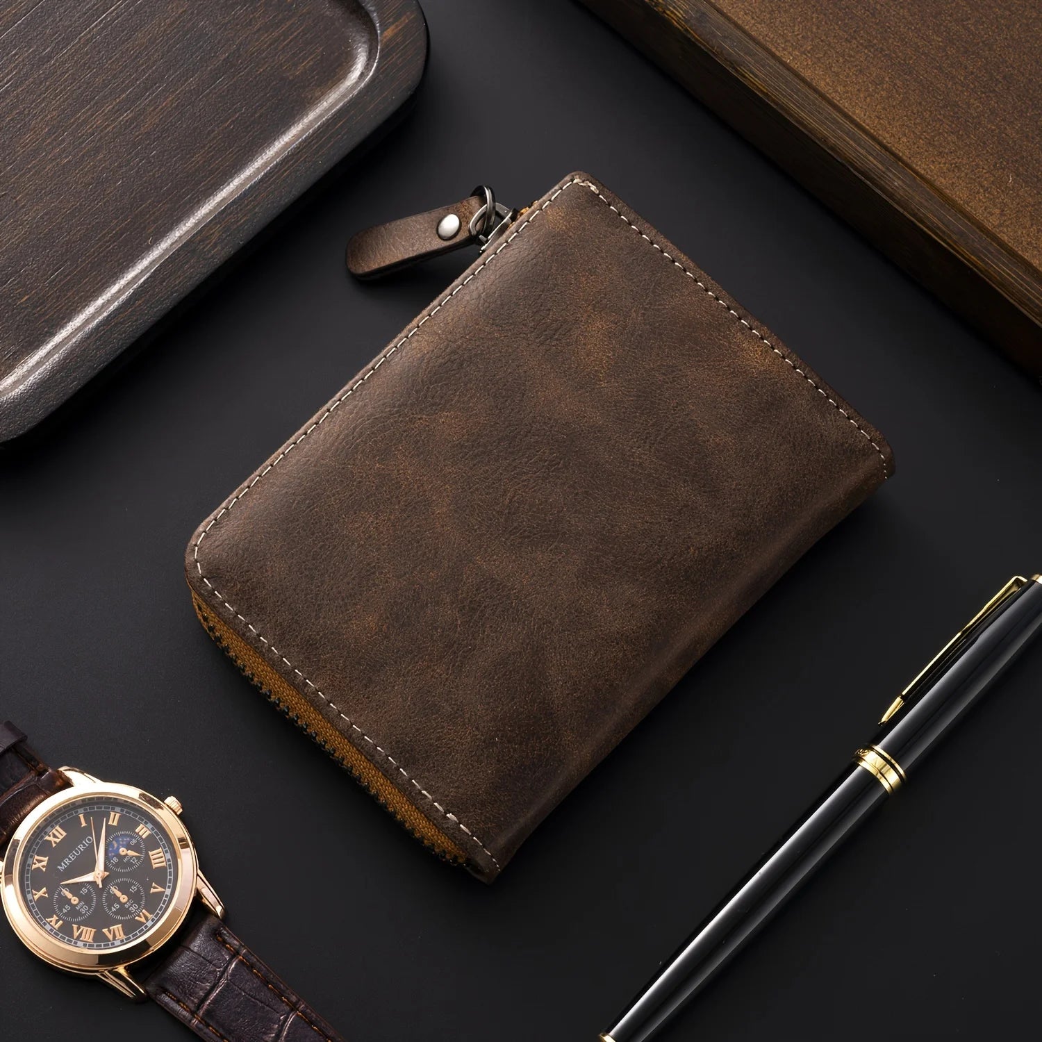Cartera Corta Retro CEXIKA - Monedero PU Multifuncional - Corporación Turística