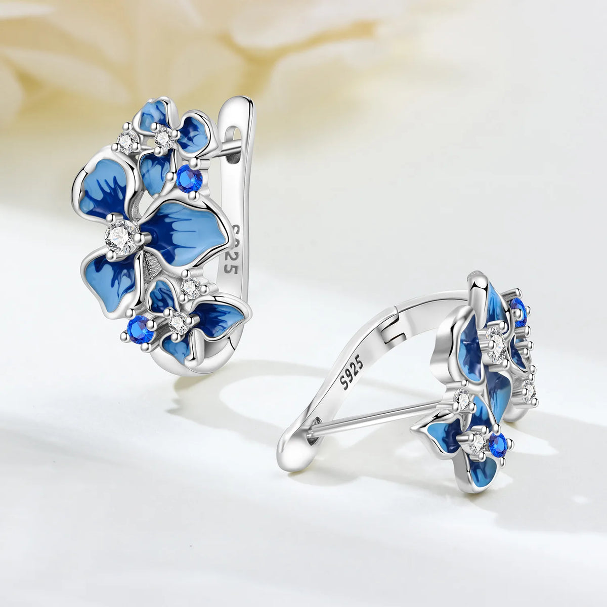 Orstarry Original Plata de Ley 925 pendientes de flor de ...