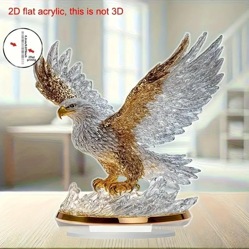 Águila Batiente Decoración Mesa 2D | JETTING | Adorno Acrílico Moderno