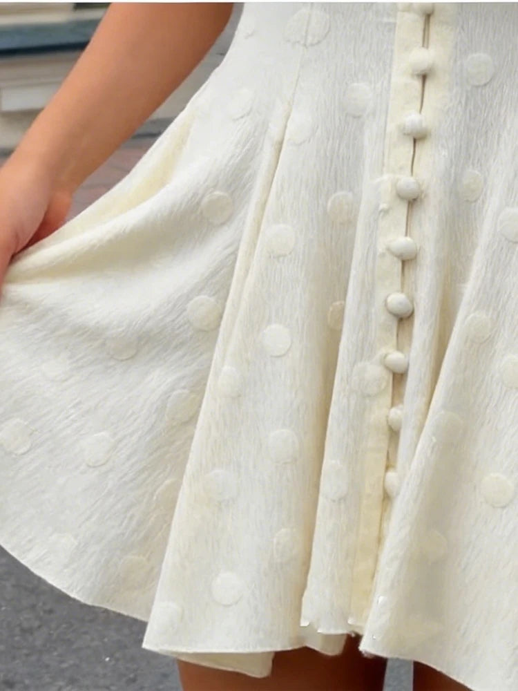 Elegante Vestido de Lunares Sólidos para Mujer, Sexy con ...