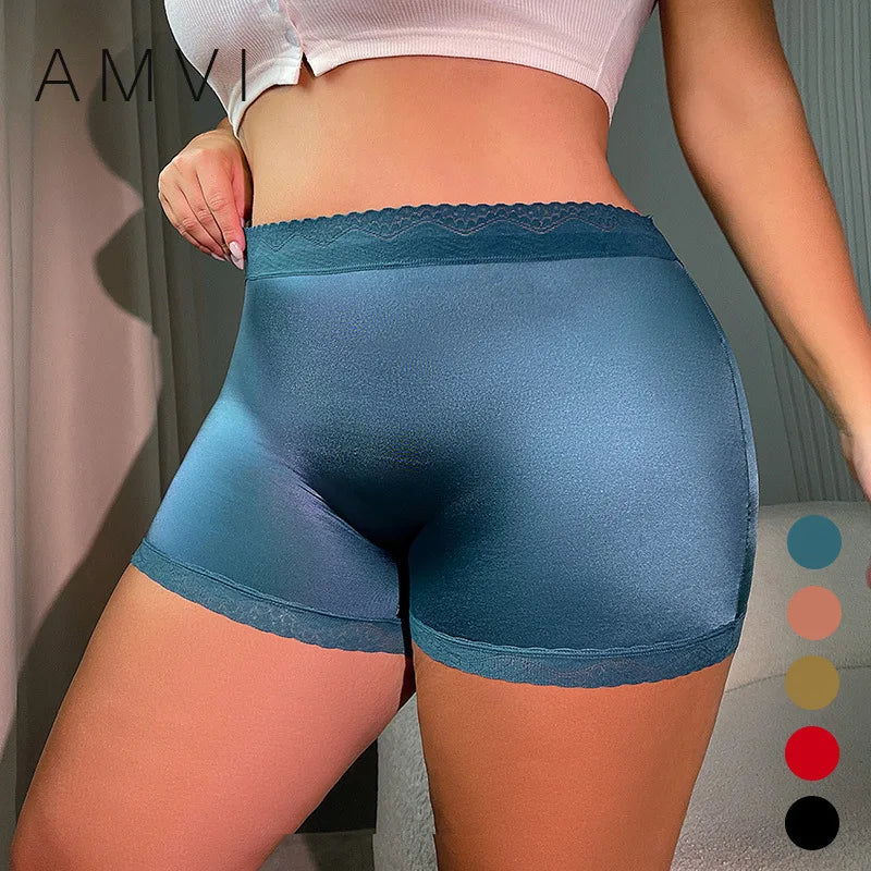 Braguitas de Seda de Hielo para Mujer, Tipo Boyshort, con...