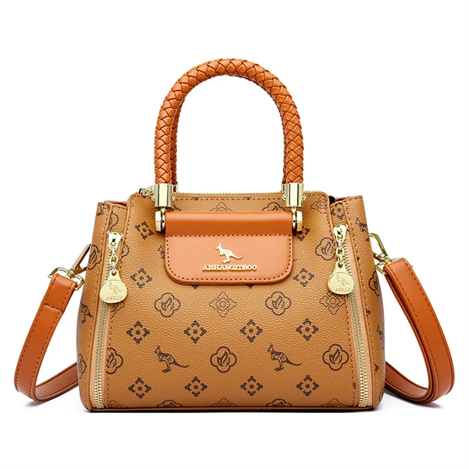 Soft leather crossbody bags for women, stylish women’s handbags from Corporación Turística, shown in a sleek black design.