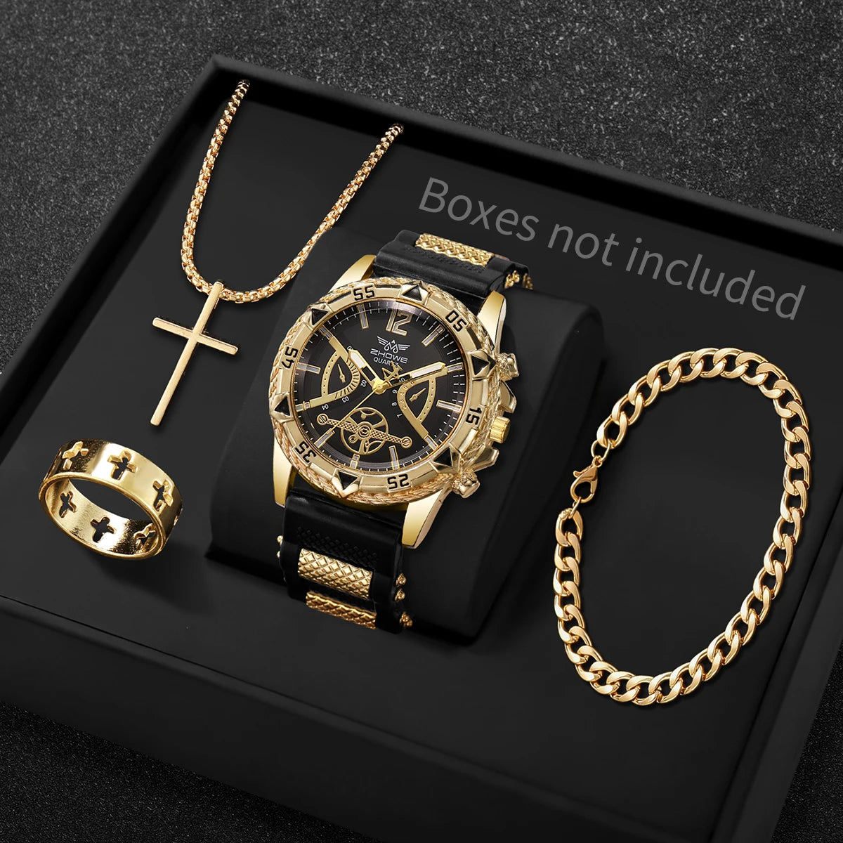Reloj Árabe Yolako 4 Piezas Cuarzo Hombre Moda Casual