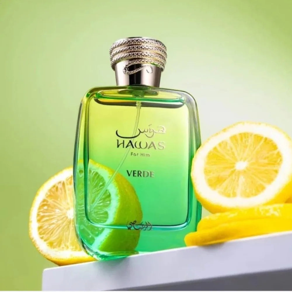 Rasasi Hawas Verde - Cítrico, Especiado Fresco, Aroma a C...