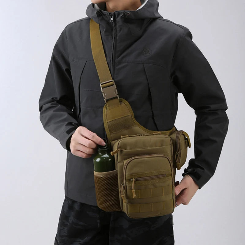 Riñonera táctica Molle para hombre, bolsa de pecho para a...