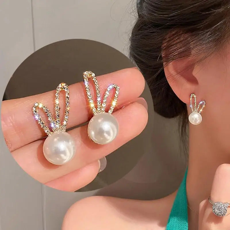 Pendientes de cisne de cristal hueco de aguja de plata 92...