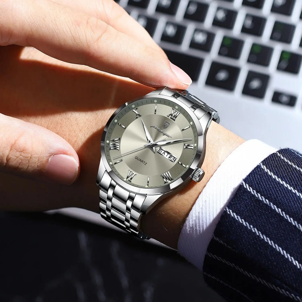 Reloj POEDAGAR de lujo a la moda para hombre, Reloj de pu...