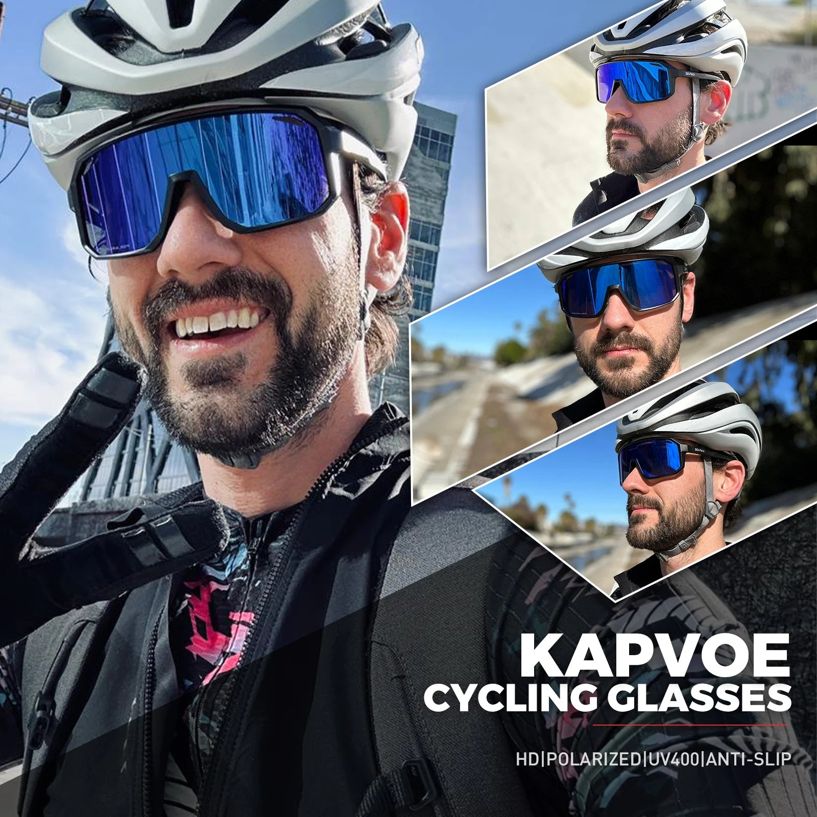 Gafas Ciclismo Kapvoe Hombre Polarizadas UV400 MTB + Marco Miopía - Corporación Turística