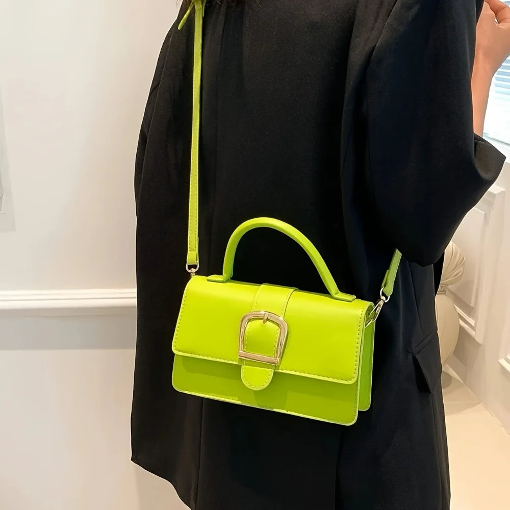 1 bolso bandolera cuadrado minimalista verde para mujer, ...
