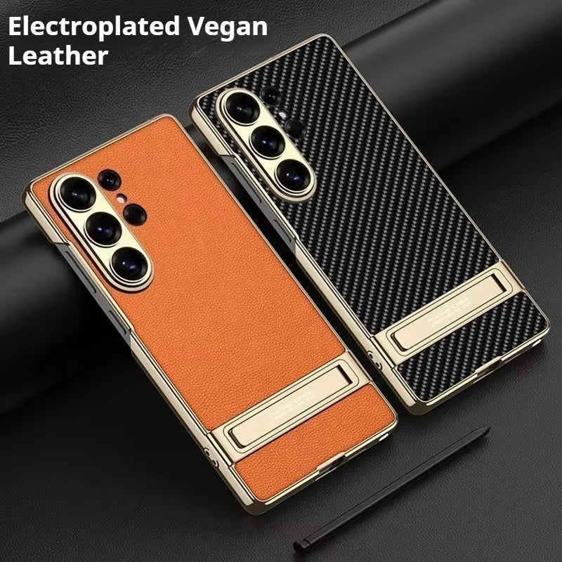 Rigid protective case with stand and cushioned lining, designed for electronic devices by Corporación Turística.