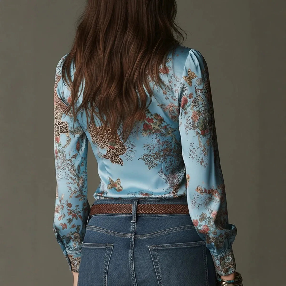Blusa de estilo europeo y americano para mujer, camisa es...