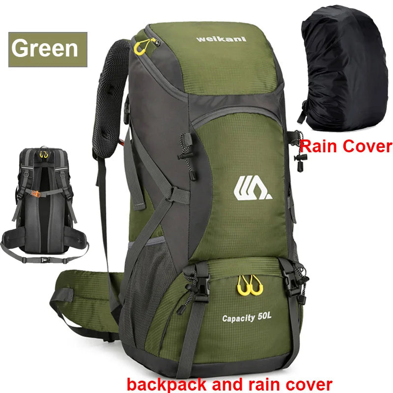 Mochila de viaje de 50L para acampar, bolsa grande para s...