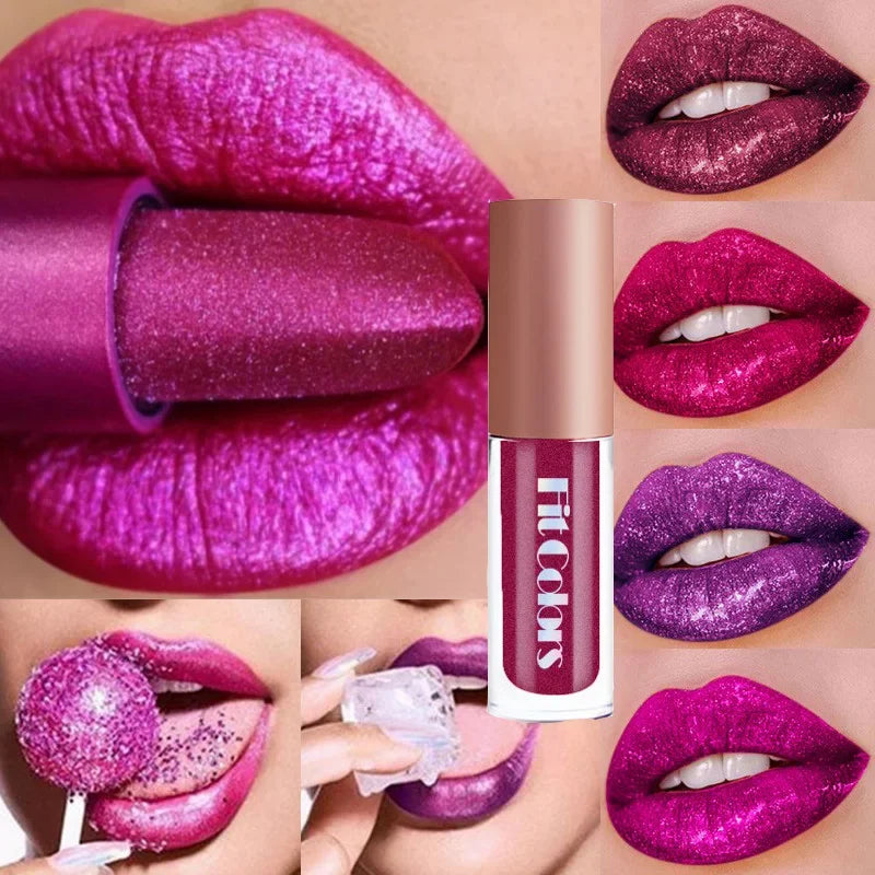 4 unids/set taza antiadherente metálica brillo de labios ...