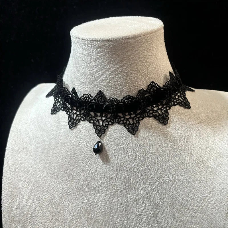 Nuevo collar de encaje sexy con flores para mujer 2026, g...