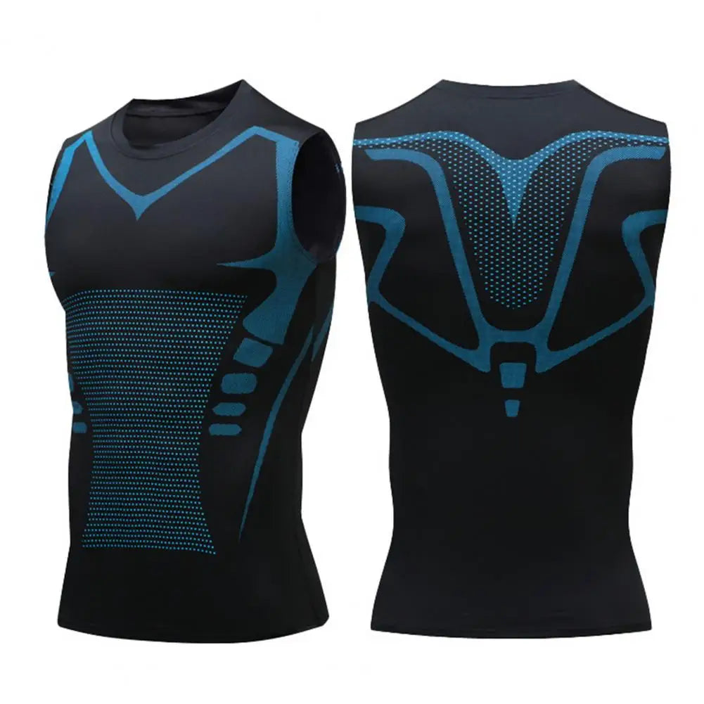 Camiseta sin mangas de compresión para hombre, camiseta d...